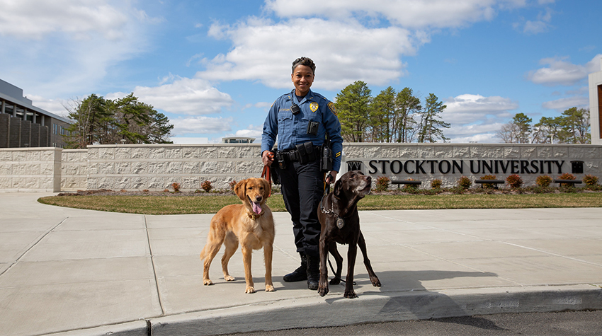 Lt. Tracy with Hemi and Freya.