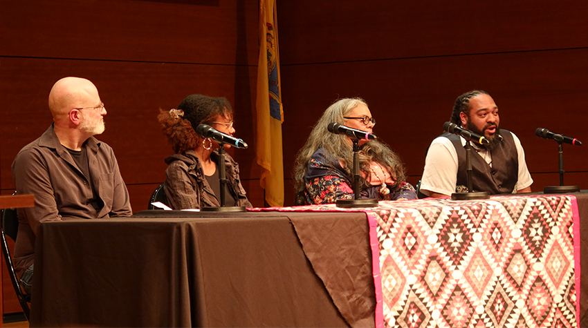 The panel discussion delved into the themes of the documentary on the Nanticoke/Lenni-Lenape.