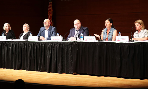 Stockton Professor Dr. Sara Martino talks during the panel