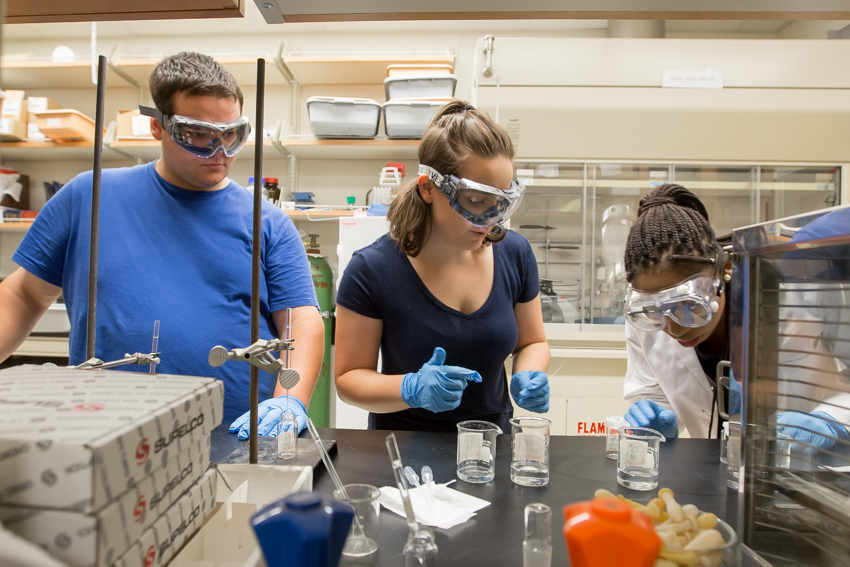 students in lab