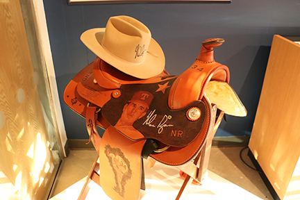 Nolan Ryan autographed saddle