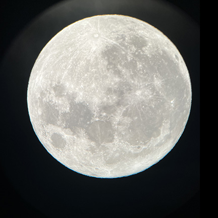 moon through telescope