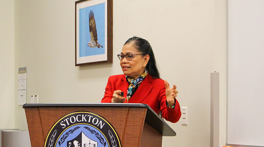 Guia Calicdan-Apostle during her presentation.