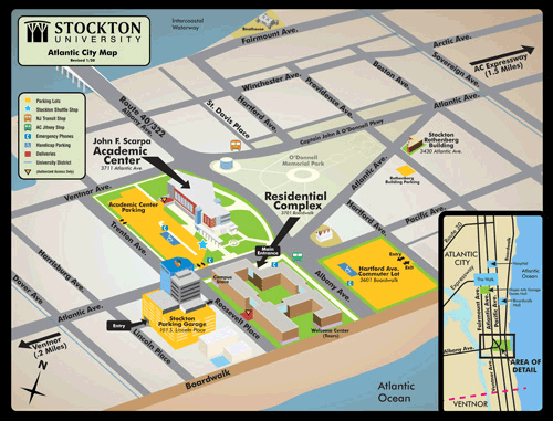 Stockton University - Atlantic City campus map