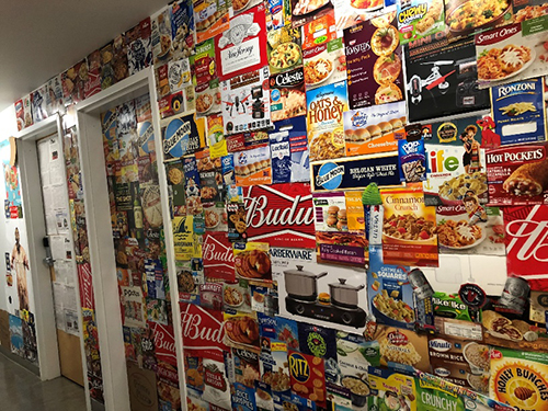 Wall covered with combustible materials