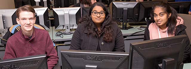 Students in a computer lab