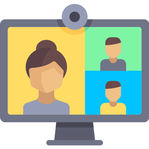 Icon showing video conferencing