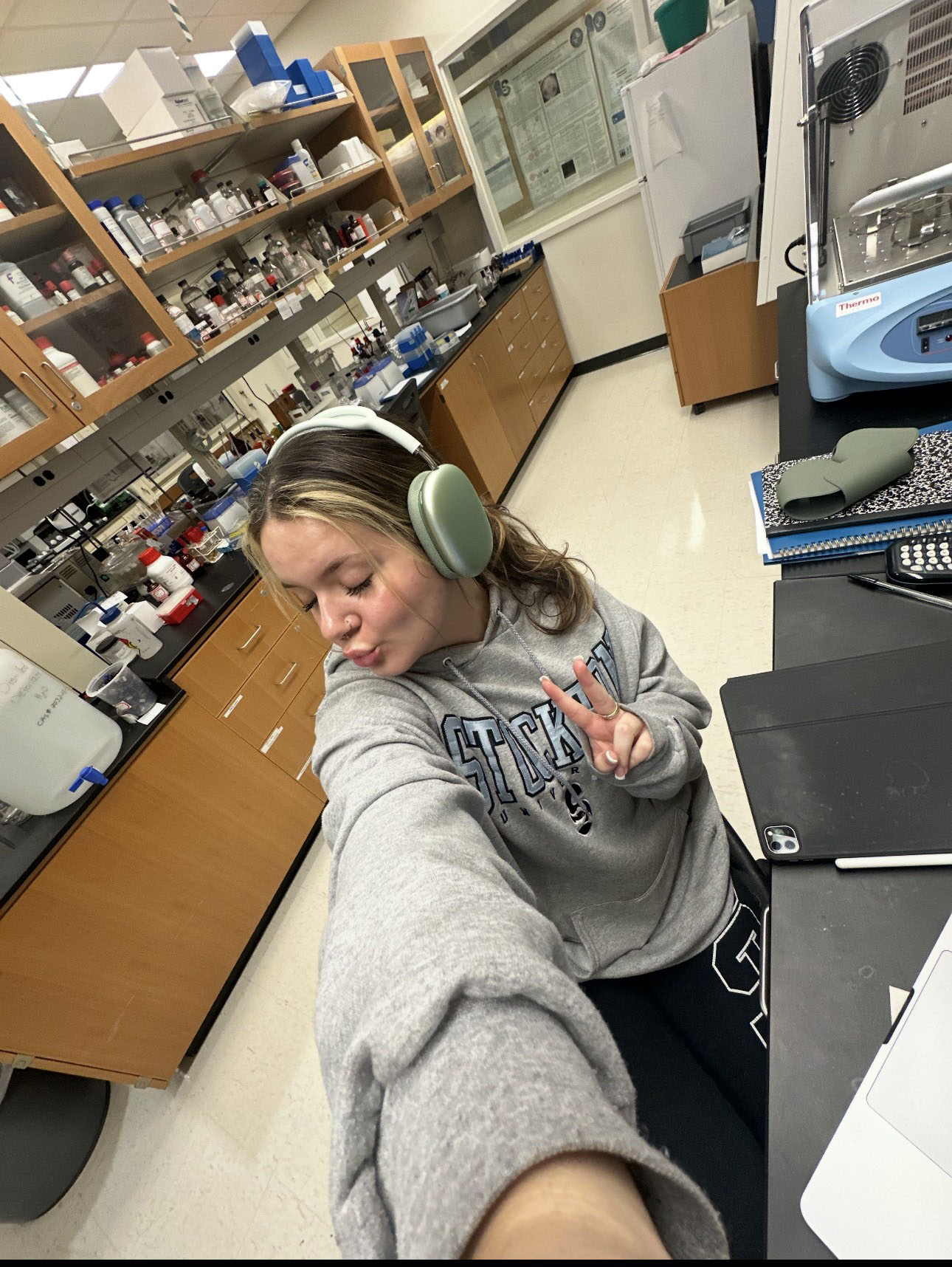 Sophia Fontanella in Chemistry lab