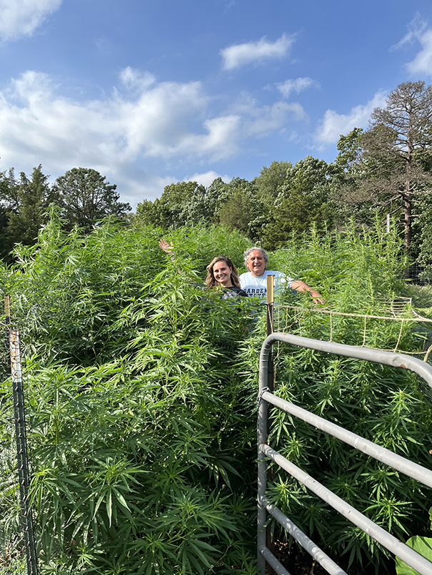 Adjunct Professor Robert Mejia and Environmental Science alumna Valentina Fiero '21