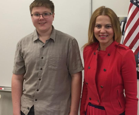 Image of student Robert Lind winner of the SpaceX patch design 2018