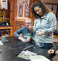 Image of students at Stockton University marine field station