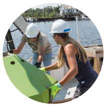 Image of marine science student researchers