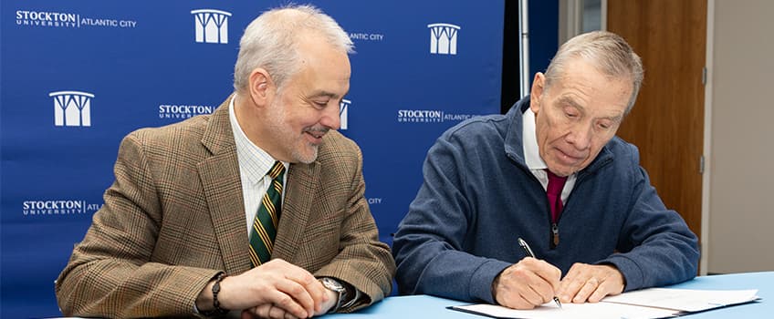 $2 Million Gift signing with president bertolino and  Senator Bill Gormley