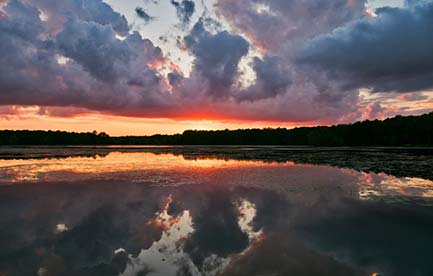 reflection on lake