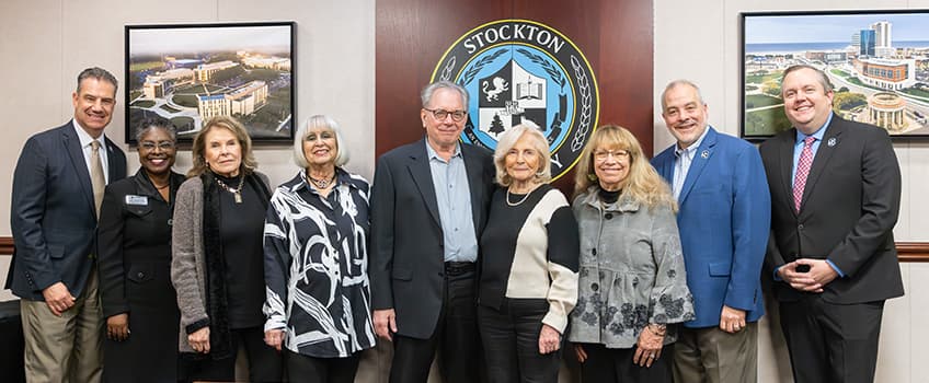 Friends of Encore Learning at Stockton board members with Stockton leadership