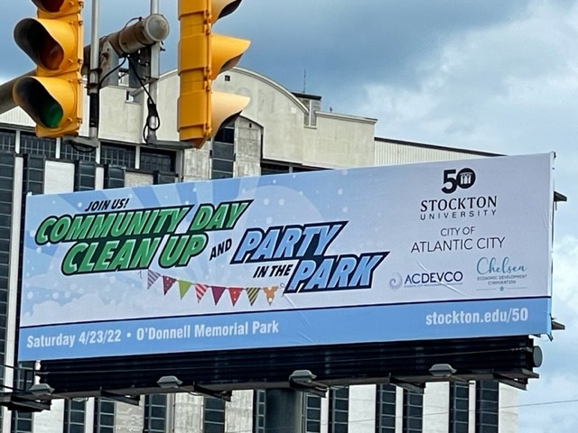 Community Day Cleanup billboard