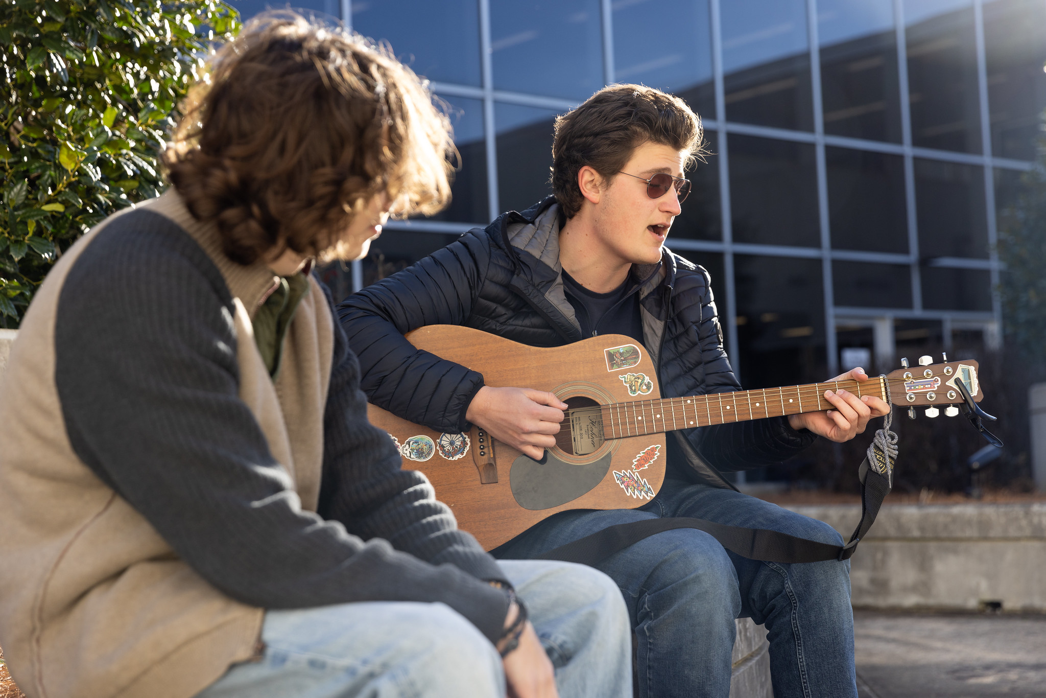 students playing guitar