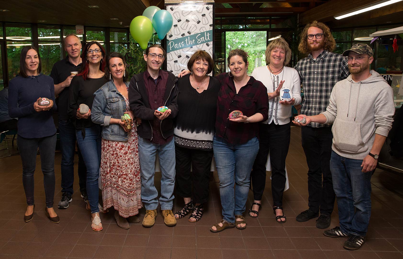 Julie Bowen pictured center with Graphics Department