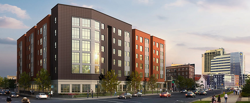 A rendering of the Atlantic City Phase 2 student housing 