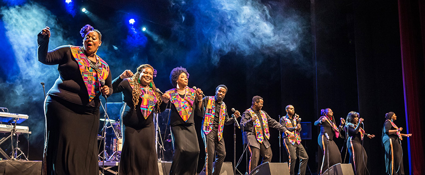 performers on stage