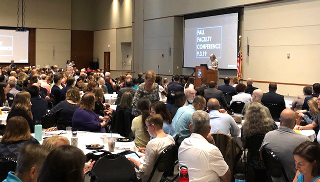 Lori Vermeulen, provost and vice president for Academic Affairs, during her presentation during the conference. 