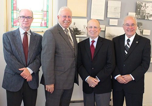 Thomas Kinsella, Jay Einstein, Jay Greenblatt and Harvey Kesselman; monument at the Alliance Cemetery in Norma.