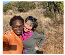 Galantino, right, with Dipuo Nasoro, after completing a cancer walk this summer in South Africa. 