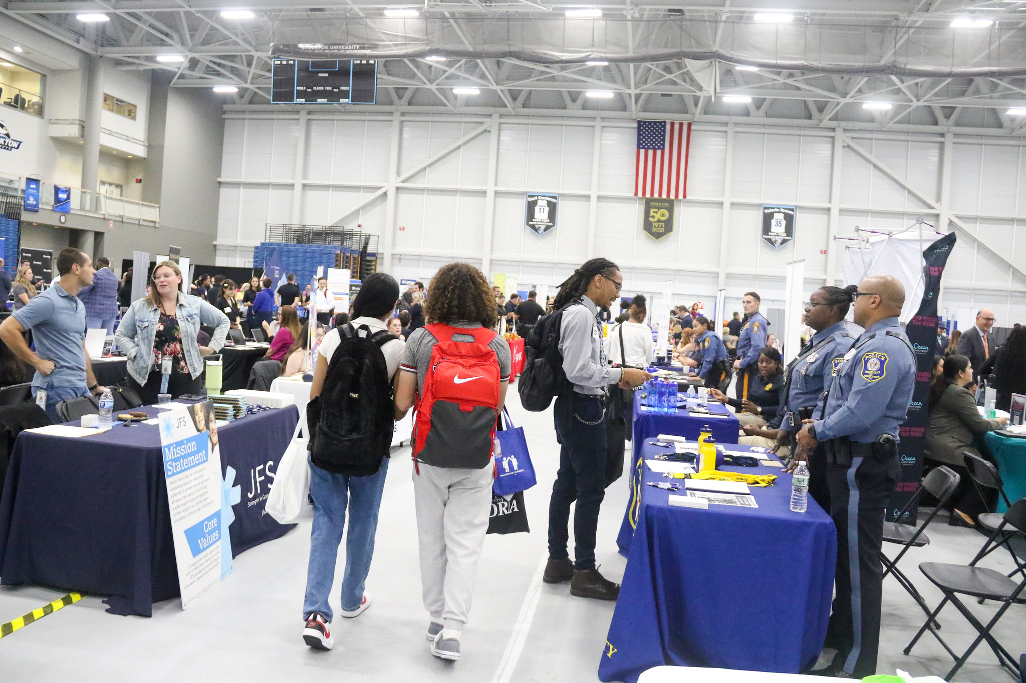 students at career fair