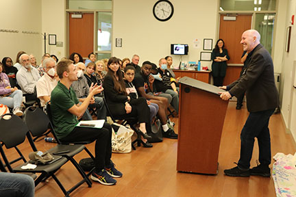 head of Amnesty International USA, Paul O’Brien speaks to audience