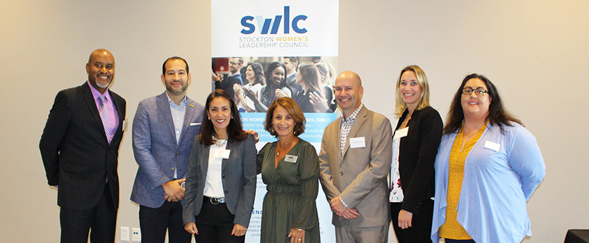 : Bob Ortiz (AtlantiCare), Eduardo Arabu (NHCC), Jenny Hernandez (AtlantiCare), Donna Albano (SWLC), Howard Munves (Meet AC), Alicia Trombley (SWLC) and Diana Strelczyk (Continuing Studies)