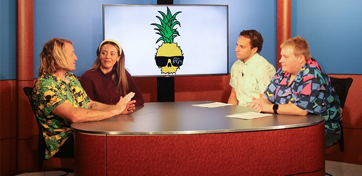 students in tv studio