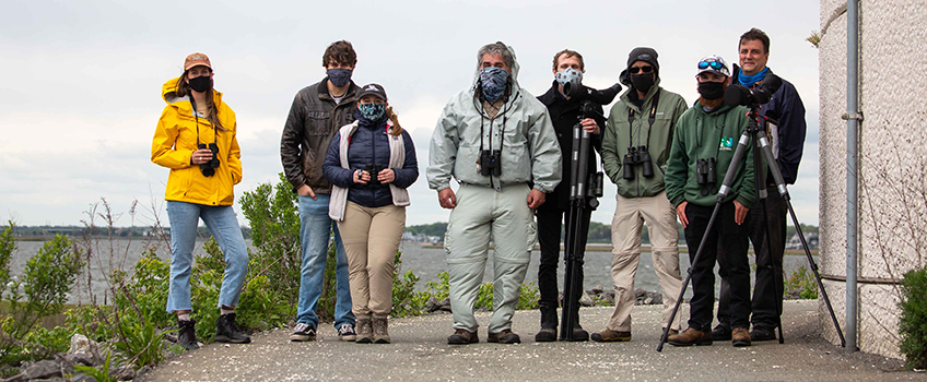 Members of the Stockton Fish Hawks World Series of Birding team stopped at the Ocean City Visitor's Center off the 9th Street Bridge for bird's eye views of nesting herons, egrets and ibis