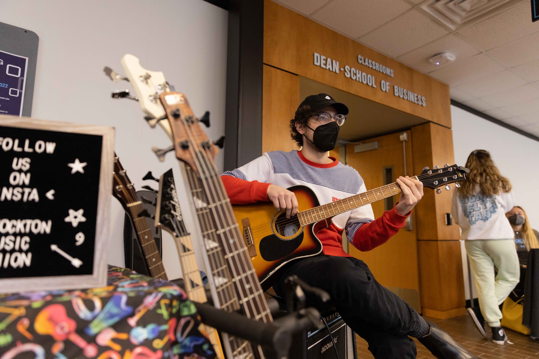 kid playing guitar