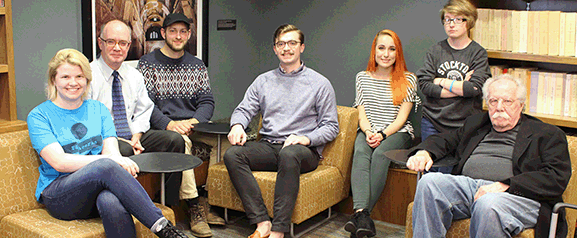 Stockton 50th anniversary co-chairmen and interns, from left, Melissa Tucker, Thomas Kinsella, Ray Dudo, Travis Nagiewicz, Kat Wentzell, Caroline Linton and Ken Tompkins.