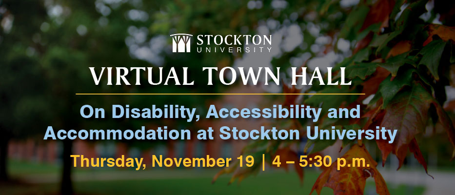 Virtual Town Hall Nov. 19 on Disability, Accessibility, and Accommodation