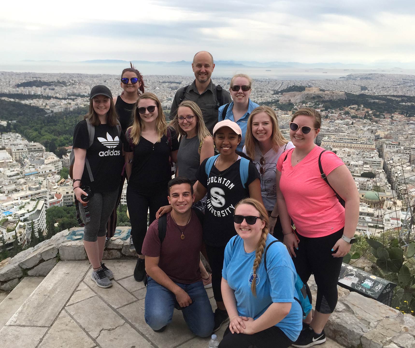 Daniel Moscovici and students in Greece 