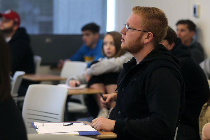 Student in Cannabis studies class