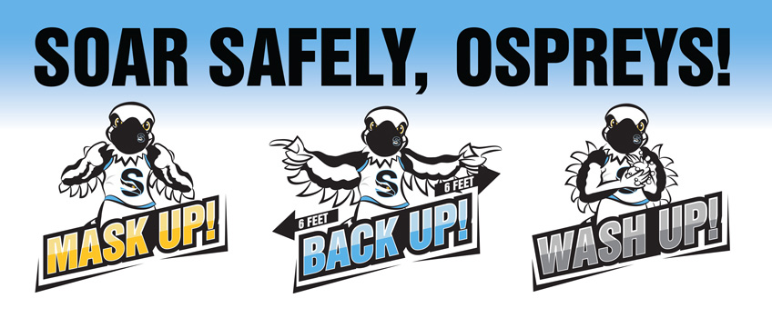 Soar Safely, Ospreys! Mask Up, Back Up, Wash Up
