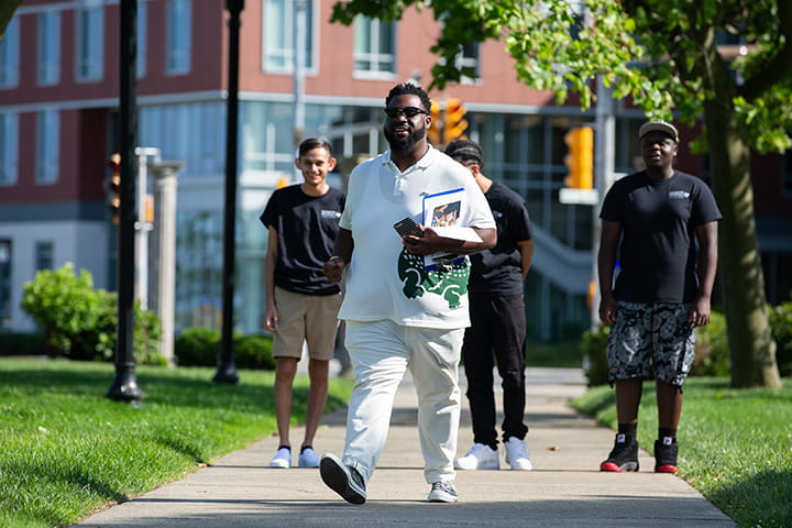 Students walking 