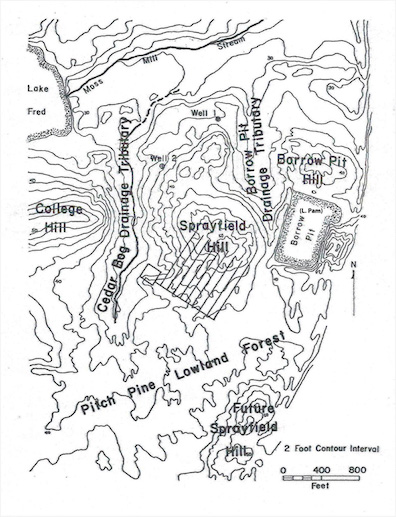 Figure 3. Map of Spray Field and adjacent Topography