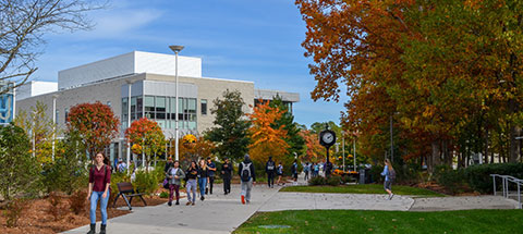 students on Galloway campus