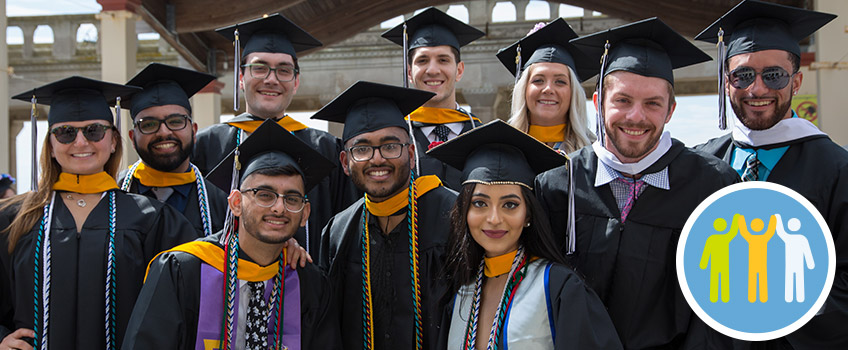 students at Commencement