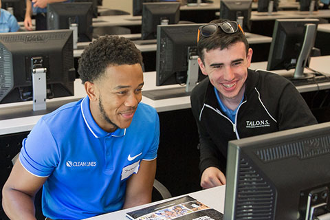 students in a computer lab