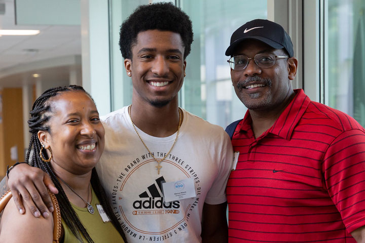 new student with his parents