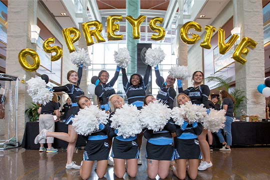 Cheerleaders at the Osprey's give fundraising event
