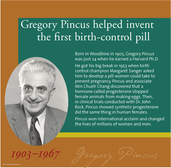 Gregory Pincus helped invent the first birth-control pill
