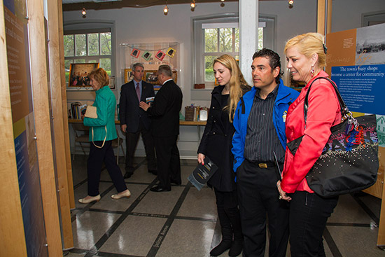 people browsing the Sam Azeez Museum of Woodbine Heritage